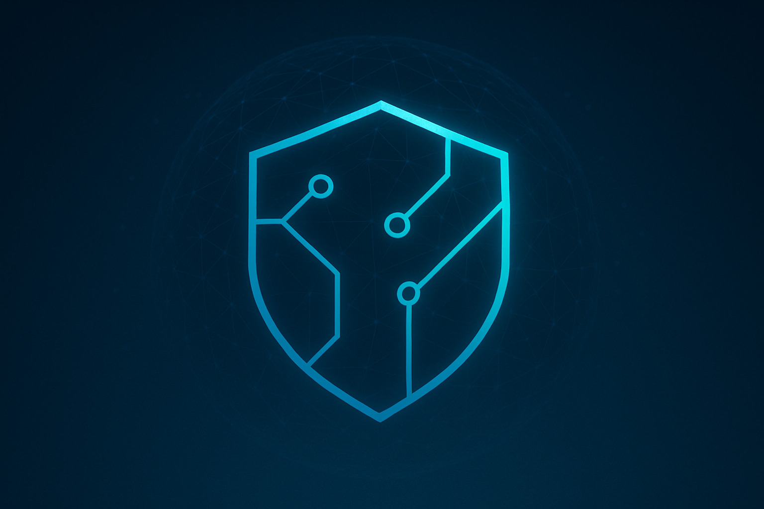 Abstract bridge of nodes symbolizing connection and trust